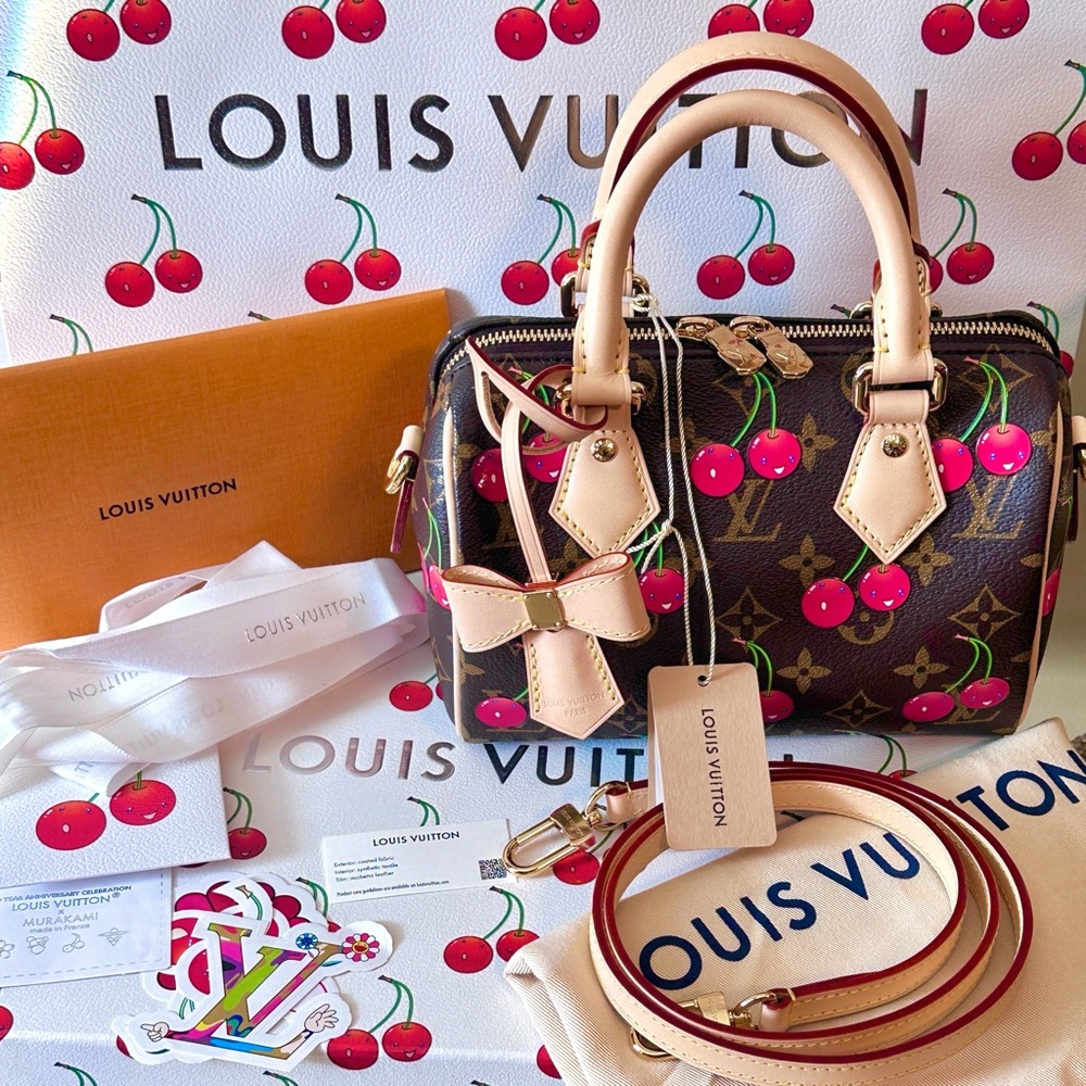 🆕💖 Louis Vuitton LV X TM Murakami Cherry Cerises Speedy 20